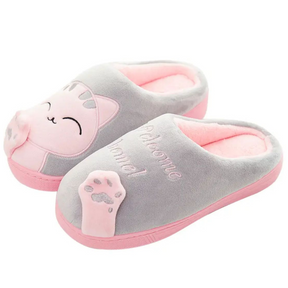 Pantufa Feminina Chinelo Peluciado Cat