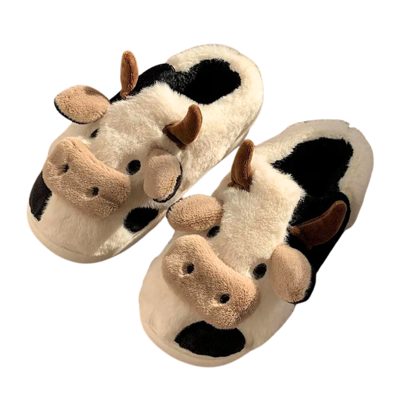 Pantufa Feminina Peluciada Vaquinha