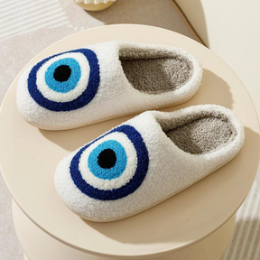 Pantufa Feminina Chinelo Peluciado Olho Grego