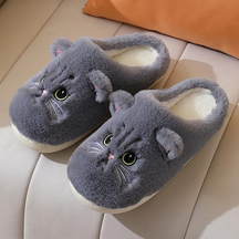 Pantufa Feminina Peluciada Cute Cat