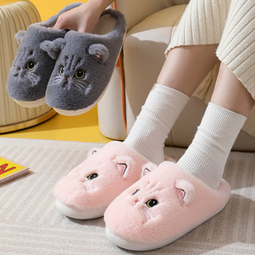 Pantufa Feminina Peluciada Cute Cat