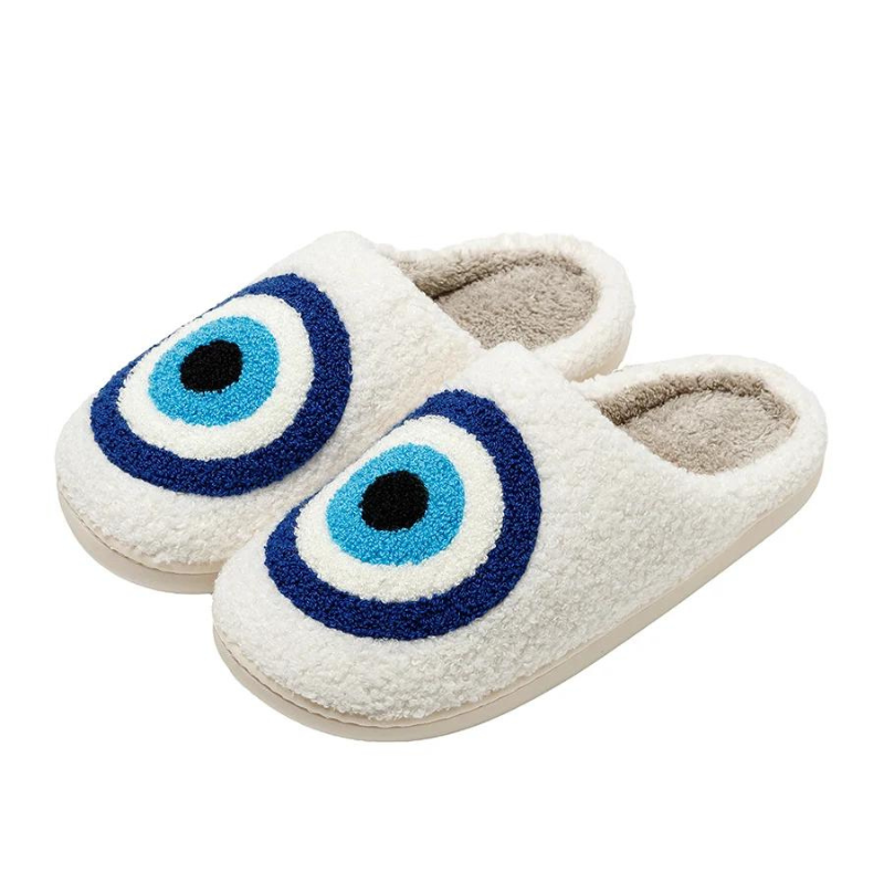 Pantufa Feminina Chinelo Peluciado Olho Grego